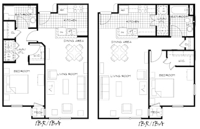 Floor Plan  1 Bedroom | 1 Bath