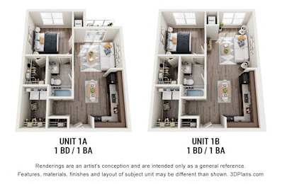 Floor Plan  a floor plan of unit a1b and a floorplan of unit b1