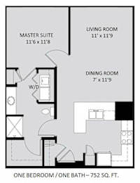 Floor Plan  floor plan of the first level of a small house