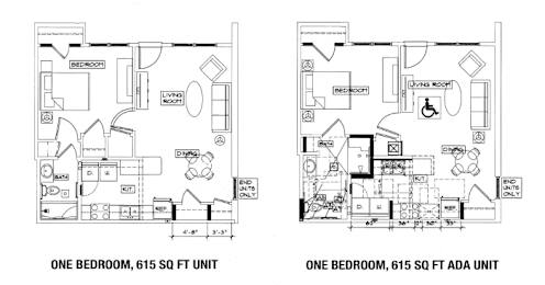 Floor Plan  Reserve at Hairston One Bedroom One Bath