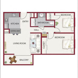 The Park Floor Plan at Roseville Commons Senior Living, Roseville California