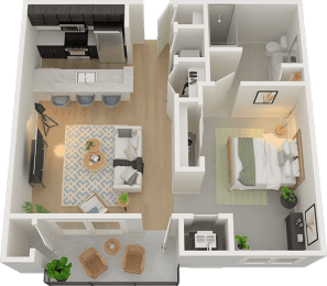 H Studio Floor Plan at Hearthstone Lodge Senior Residences, California