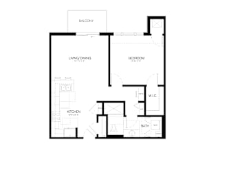 A black and white image of a floor plan for a home.