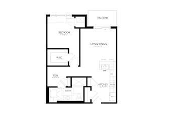 A black and white image of a floor plan for a home.