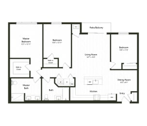  Floor Plan 3B-1