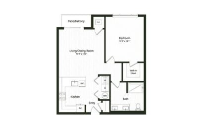 Floor Plan 1B-1