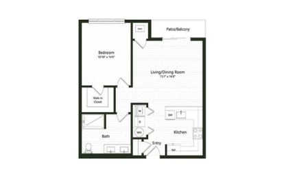  Floor Plan 1B-3