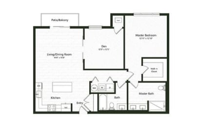  Floor Plan 1B-D