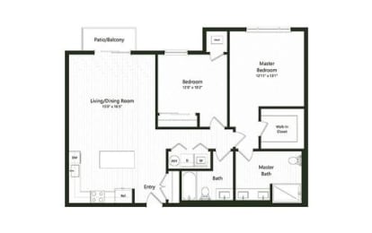  Floor Plan 2B-1