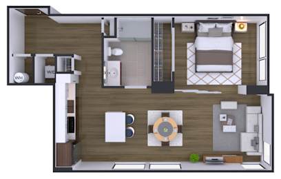 1 bedroom 1 bath W at Artline Apartments, Washington, DC, 20024
