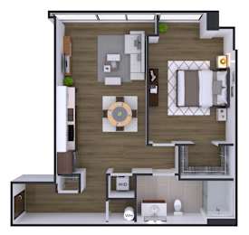 1 bedroom 1 bathroom D at Artline Apartments, Washington, DC, 20024