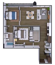 2 bedroom 2 bath L at Artline Apartments, Washington-DC, 20024