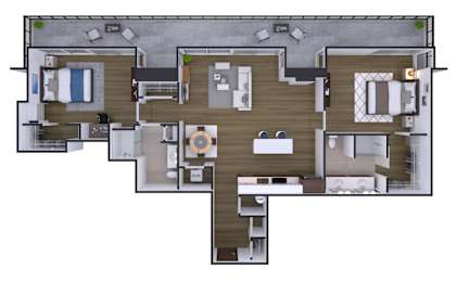 2 bedroom 2 bath F at Artline Apartments, Washington-DC, 20024