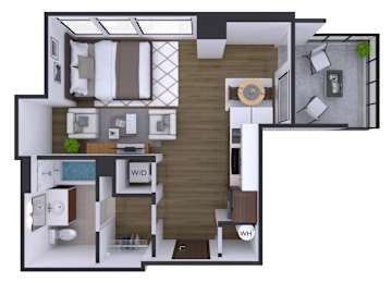 Studio 1 bath N at Artline Apartments, Washington, DC
