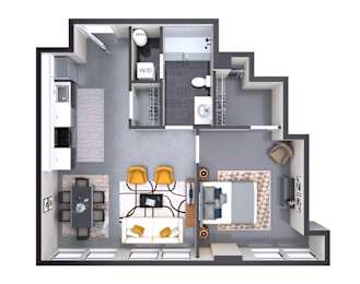 1 bed 1 bath U at Textile Apartments, Cincinnati, 21286