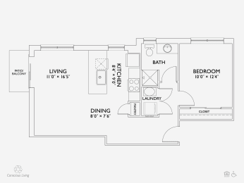 A2 floor plans at Penn Circle, Carmel, 46032