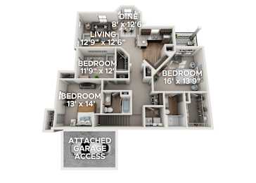 C3G - Attached Garage Included - 2nd floor at Adara Overland Park, Kansas