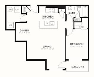 A5 Floor Plan at The MK, Indiana