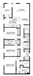 C5 Floor Plan at The MK, Indiana, 46220