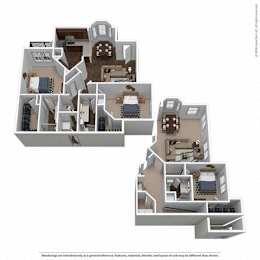 B32 Floor Plan at Avenues at Tuscan Lakes, League City