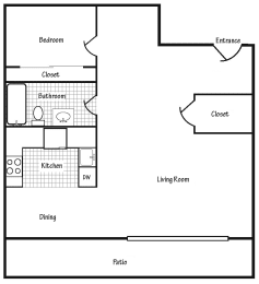  Floor Plan One Bedroom Large