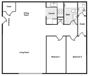 Floor Plan Two Bedroom