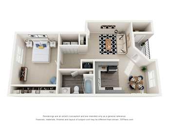 a floor plan is shown with a bedroom and living room