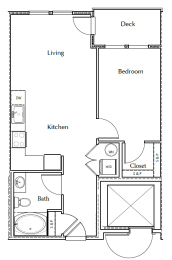  Floor Plan One Bedroom A