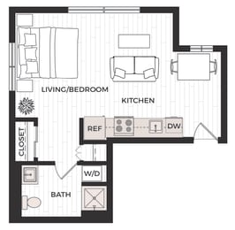a floor plan of a small apartment