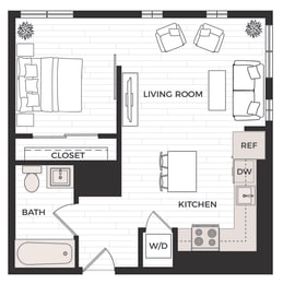 a floor plan of a small apartment
