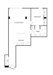 a floor plan of a house with a bedroom and a living room