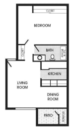  Floor Plan One Bedroom