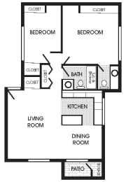  Floor Plan Two Bedroom