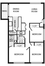  Floor Plan Three Bedroom