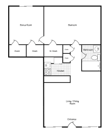  Floor Plan 1 Bed + Den 635