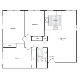  Floor Plan 3 Bed 740-750