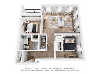  Floor Plan Two Bedroom B