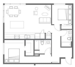  Floor Plan 2x2G