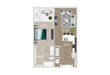 1 bed 1 bath G at Crabtree Lakeside Apartments, North Carolina, 27612