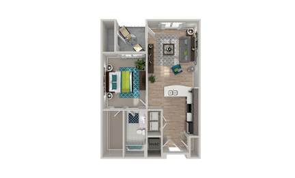 1 bed 1 bath I at Crabtree Lakeside Apartments, Raleigh, 27612