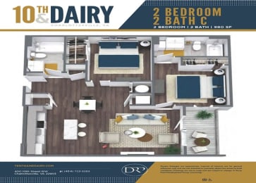  Floor Plan 2 BEDROOM 2 BATH C