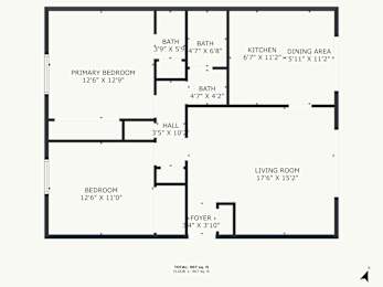 A black and white image of a floor plan for a house.