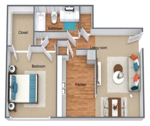 1 bed 1 bath