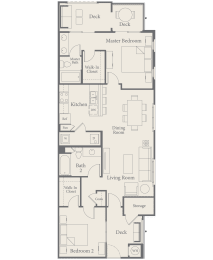 2 bed 2 bath C at Circa 37 Apartments, San Diego, 92108