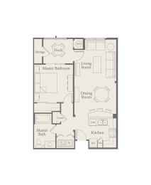 1 bed 1 bath B at Circa 37 Apartments, California, 92108