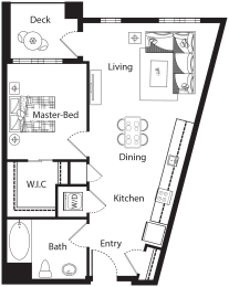 1 bed 1 bath M at Purl Apartments, California, 92108