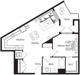 1 bed 1 bath J at Purl Apartments, San Diego, California