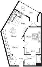 1 bed 1 bath K at Purl Apartments, San Diego