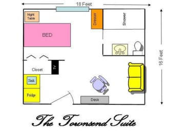The Townsend Suite Floor Plan at Savannah Court of Brandon, Brandon, FL