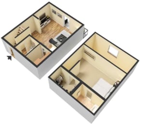  Floor Plan 2 Bedroom Townhomes
